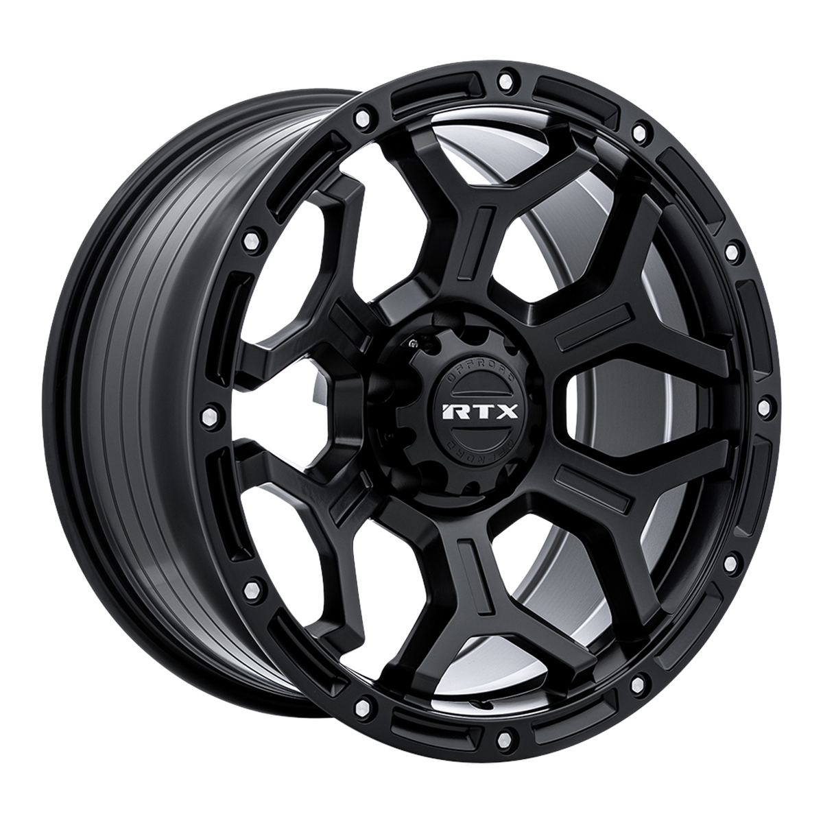 20x9 RTX Goliath Satin Black with Milled Rivets Wheel 6x135 (0mm)