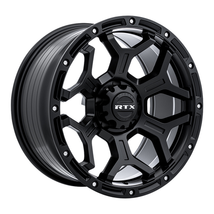 20x9 RTX Goliath Satin Black with Milled Rivets Wheel 6x135 (0mm)