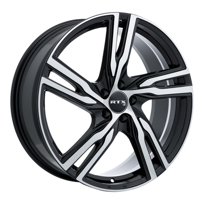 20x8 RTX Gothenburg Gloss Black Machined Wheel 5x4.25 (45mm)