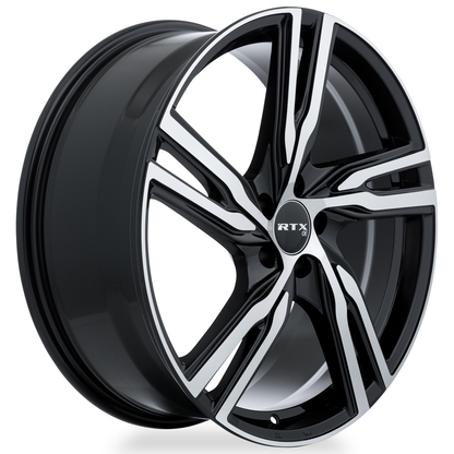 20x8 RTX Gothenburg Gloss Black Machined Wheel 5x4.25 (45mm)
