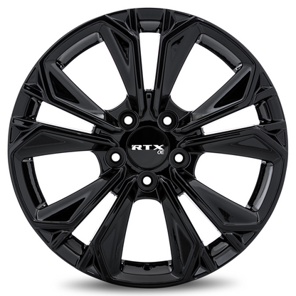19x7.5 RTX HD01 Gloss Black Wheel 5x4.5 (45mm)