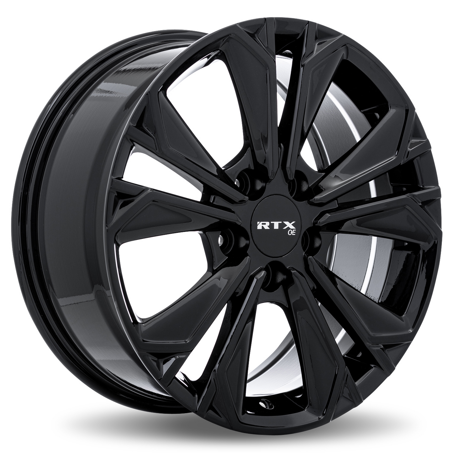 19x7.5 RTX HD01 Gloss Black Wheel 5x4.5 (45mm)
