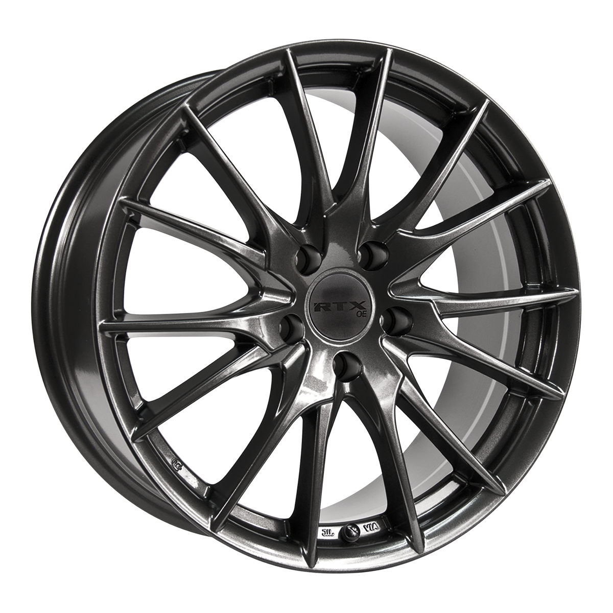 18x8 RTX IPL Dark Gunmetal Wheel 5x4.5 (40mm)