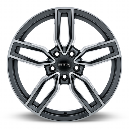 19x8 RTX Kempten Satin Black with Machined Face Wheel 5x112 (35mm)