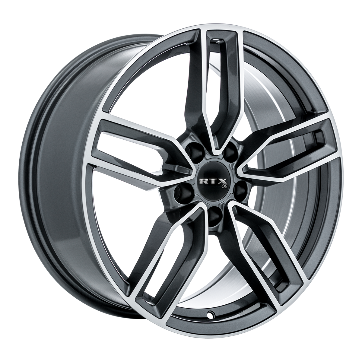 19x8 RTX Kempten Satin Black with Machined Face Wheel 5x112 (35mm)