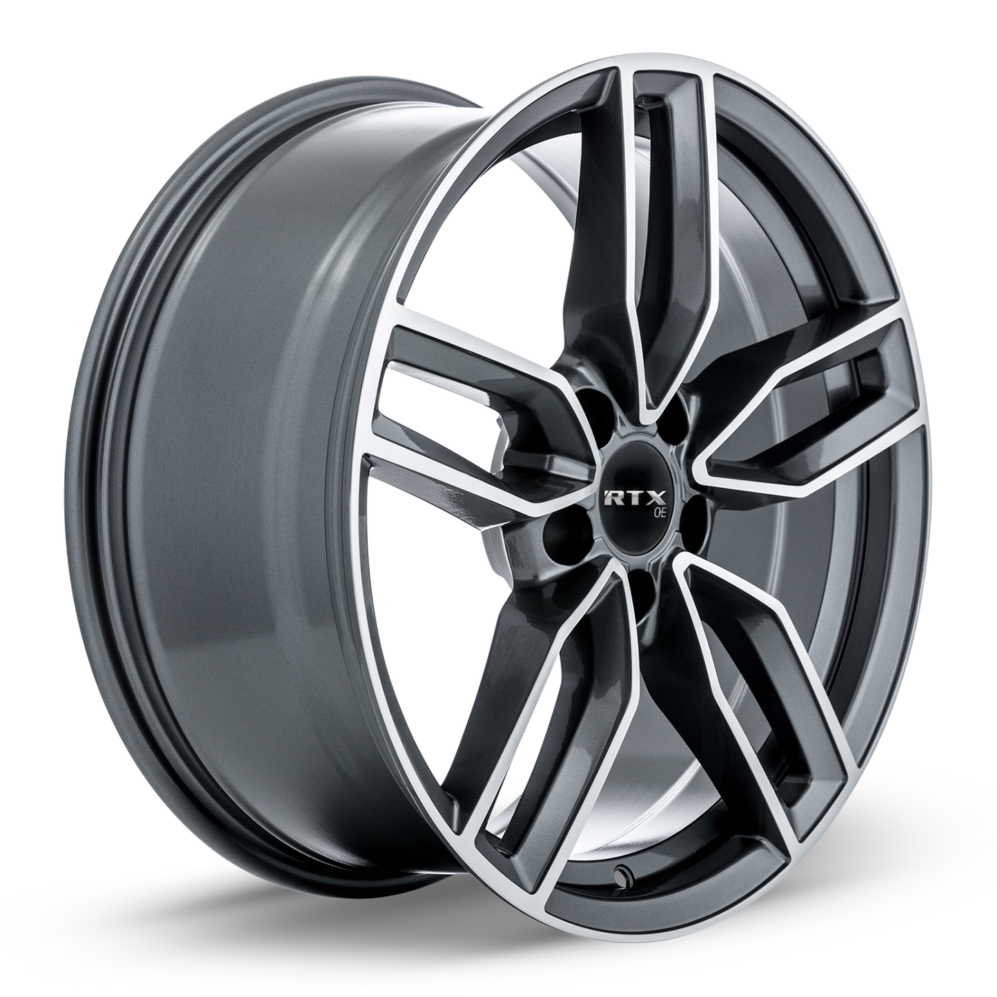 19x8 RTX Kempten Satin Black with Machined Face Wheel 5x112 (35mm)