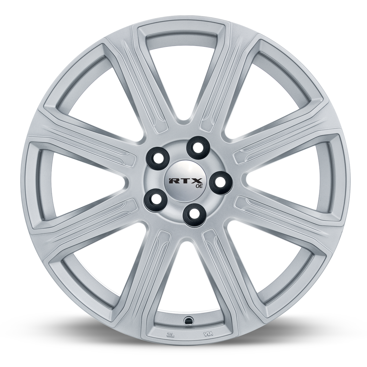 18x8 RTX Laholm Silver Wheel 5x4.25 (45mm)