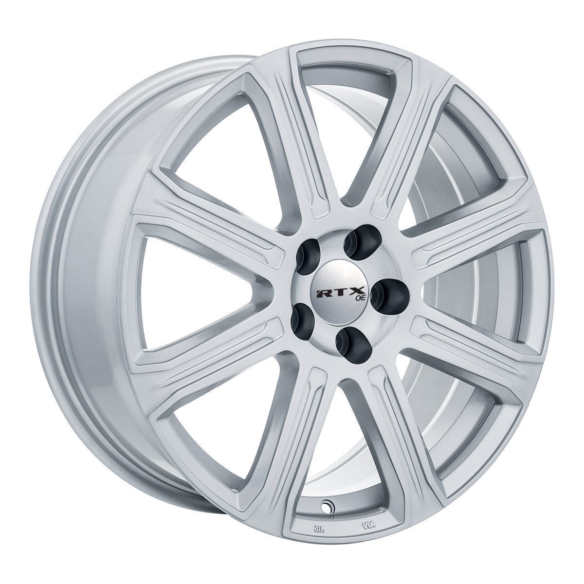 18x8 RTX Laholm Silver Wheel 5x4.25 (45mm)