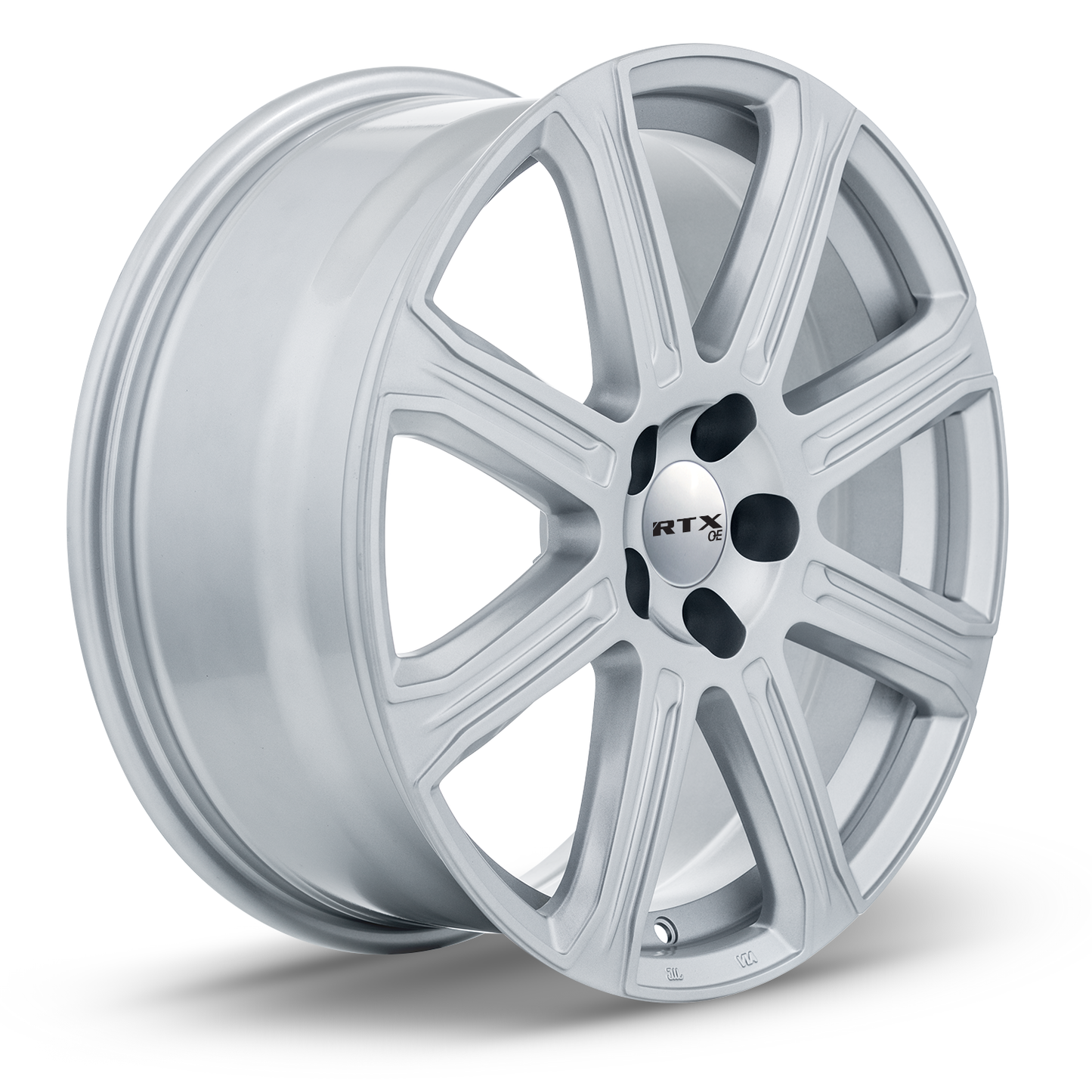 18x8 RTX Laholm Silver Wheel 5x4.25 (45mm)