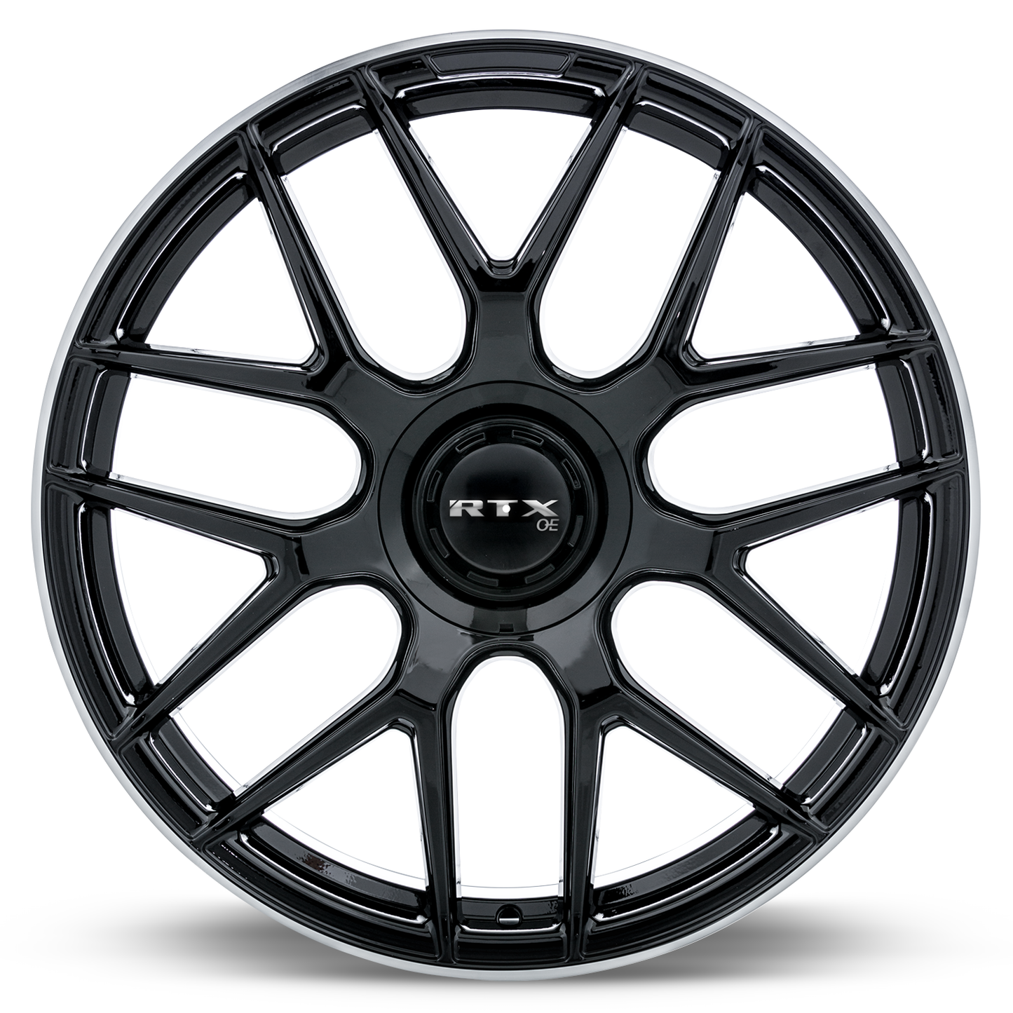 21x9.5 RTX Leonburg Gloss Black with Machined Edge Wheel 5x112 (38mm)