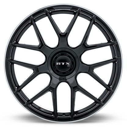 21x9.5 RTX Leonburg Gloss Black with Machined Edge Wheel 5x112 (38mm)