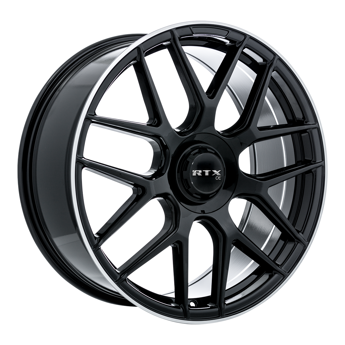 21x9.5 RTX Leonburg Gloss Black with Machined Edge Wheel 5x112 (38mm)