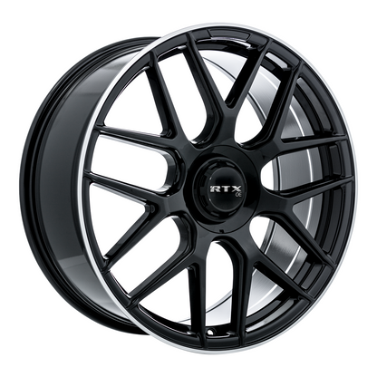 21x9.5 RTX Leonburg Gloss Black with Machined Edge Wheel 5x112 (38mm)