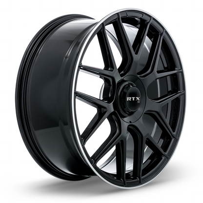 21x9.5 RTX Leonburg Gloss Black with Machined Edge Wheel 5x112 (38mm)