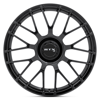 19x8.5 RTX MB01 Gloss Black with Machined Lip Wheel 5x112 (38mm)