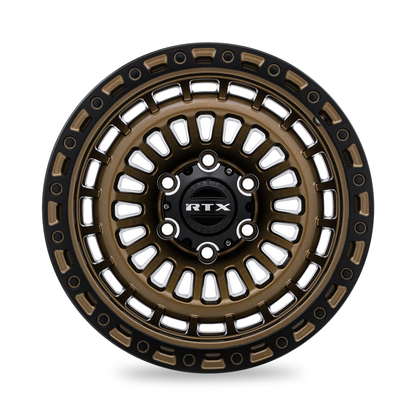 17x9 RTX Moab Bronze with Satin Black Lip Wheel 5x5 (-15mm)