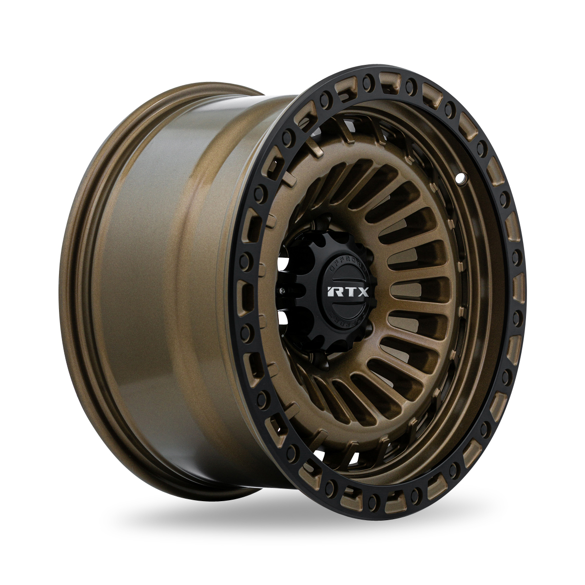 17x9 RTX Moab Bronze with Satin Black Lip Wheel 5x5 (-15mm)