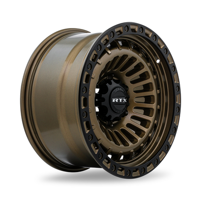 17x9 RTX Moab Bronze with Satin Black Lip Wheel 5x5 (-15mm)