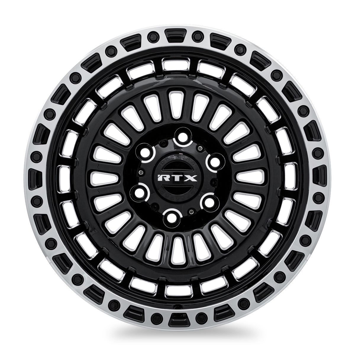 18x9 RTX Moab Gloss Black Machined Lip Wheel 6x5.5 (0mm)