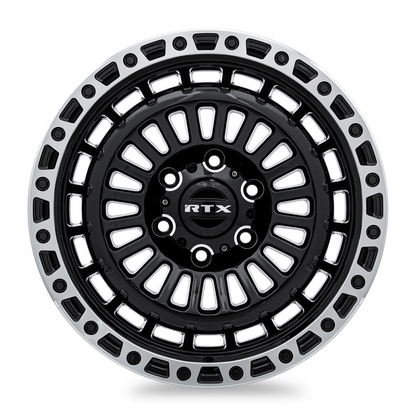 18x9 RTX Moab Gloss Black Machined Lip Wheel 6x5.5 (0mm)