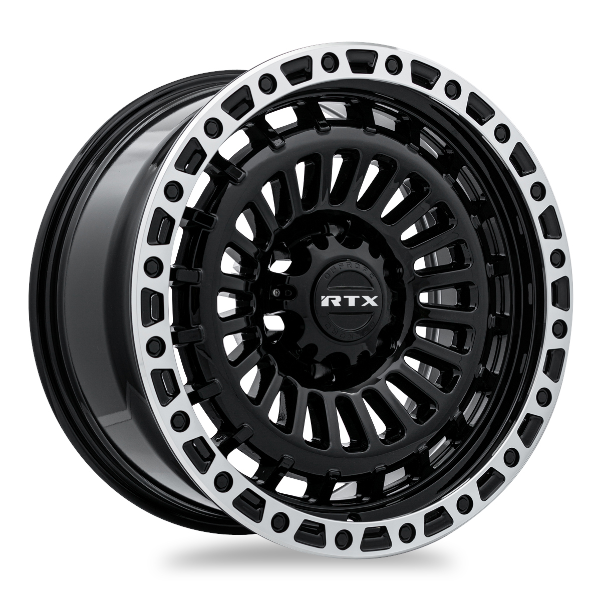 18x9 RTX Moab Gloss Black Machined Lip Wheel 6x135 (0mm)