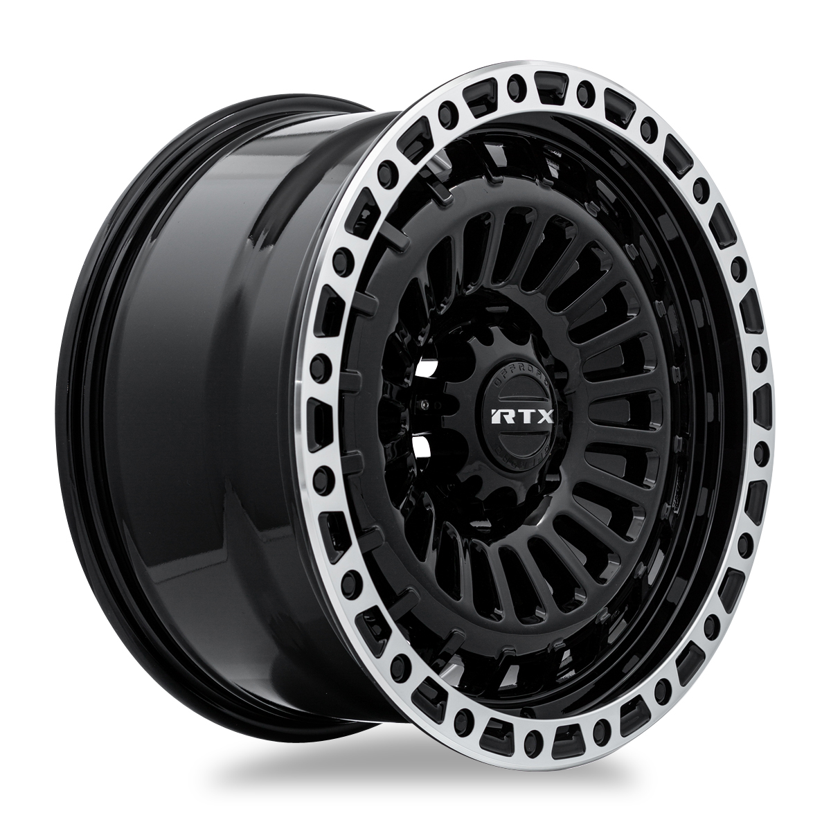 17x9 RTX Moab Gloss Black Machined Lip Wheel 6x5.5 (0mm)