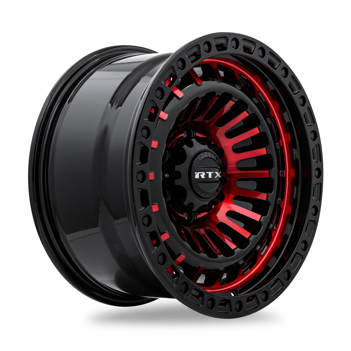 18x9 RTX Moab Gloss Black Machined Red Wheel 6x135 (0mm)