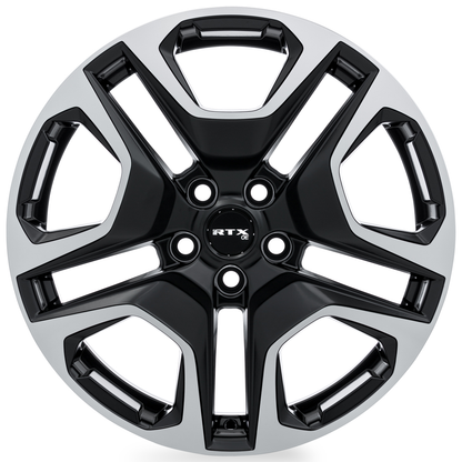 18x7 RTX Osaka Satin Black Machined Wheel 5x4.5 (35mm)