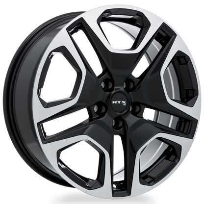 18x7 RTX Osaka Satin Black Machined Wheel 5x4.5 (35mm)