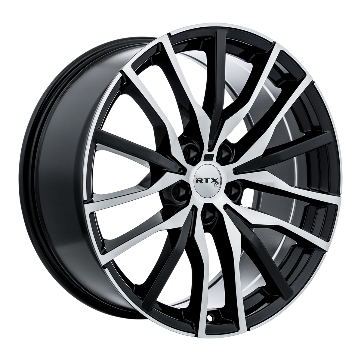 20x9 RTX Passau Gloss Black Machined Face Wheel 5x112 (30mm)