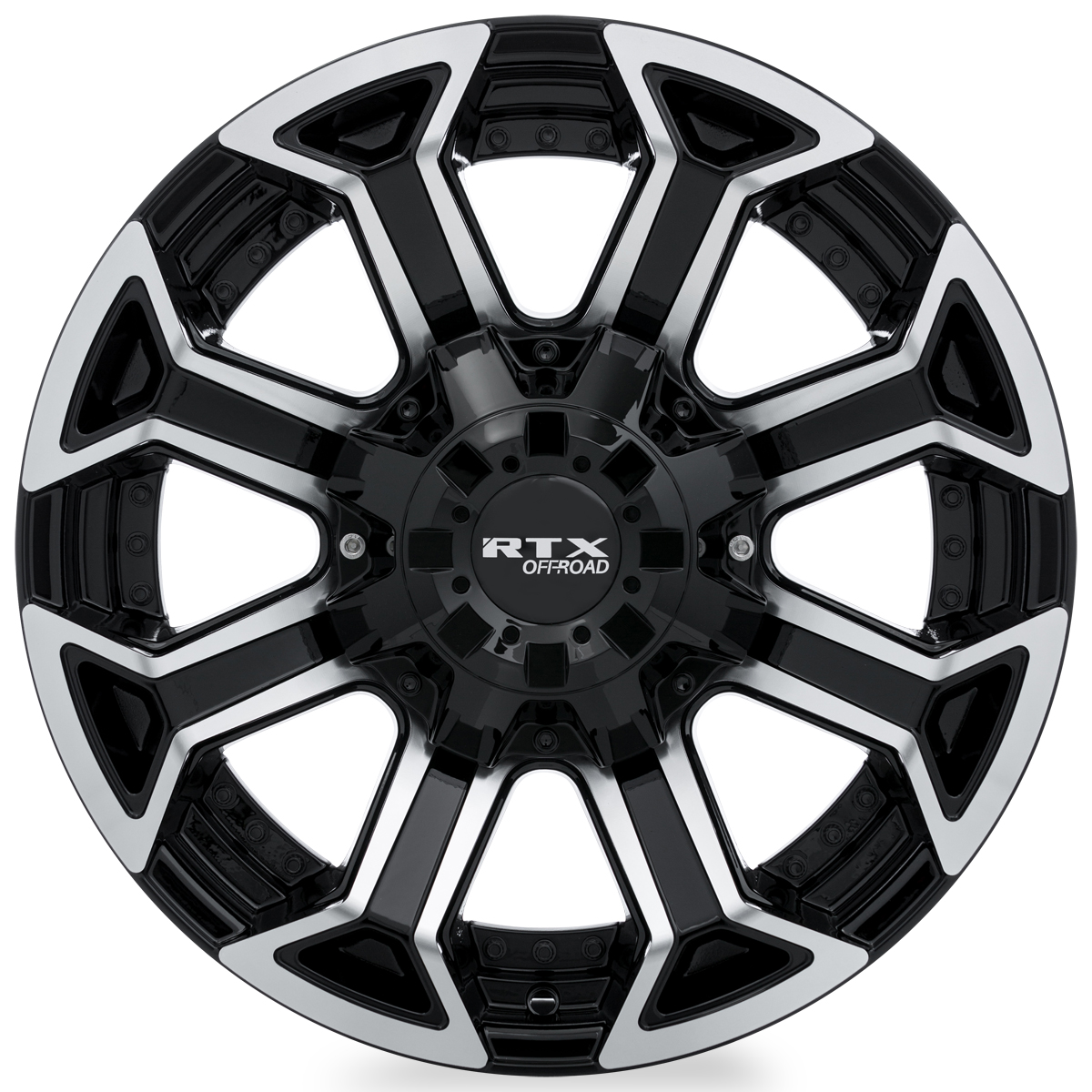 20x10 RTX Peak (8 Spks.) Gloss Black Machined Wheel 8x170 (-18mm)