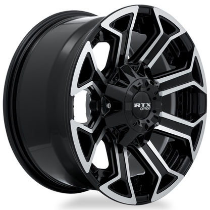 20x10 RTX Peak (8 Spks.) Gloss Black Machined Wheel 8x180 (-18mm)