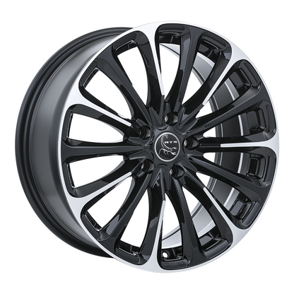 17x7.5 RTX Poison Black Machined Wheel 5x4.5 (42mm)