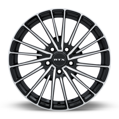 17x7.5 RTX Polar Gloss Black Machined Wheel 5x4.5 (40mm)