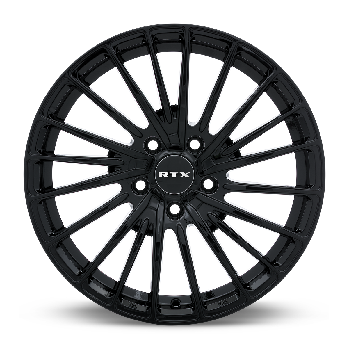 17x7.5 RTX Polar Gloss Black Wheel 5x4.5 (40mm)