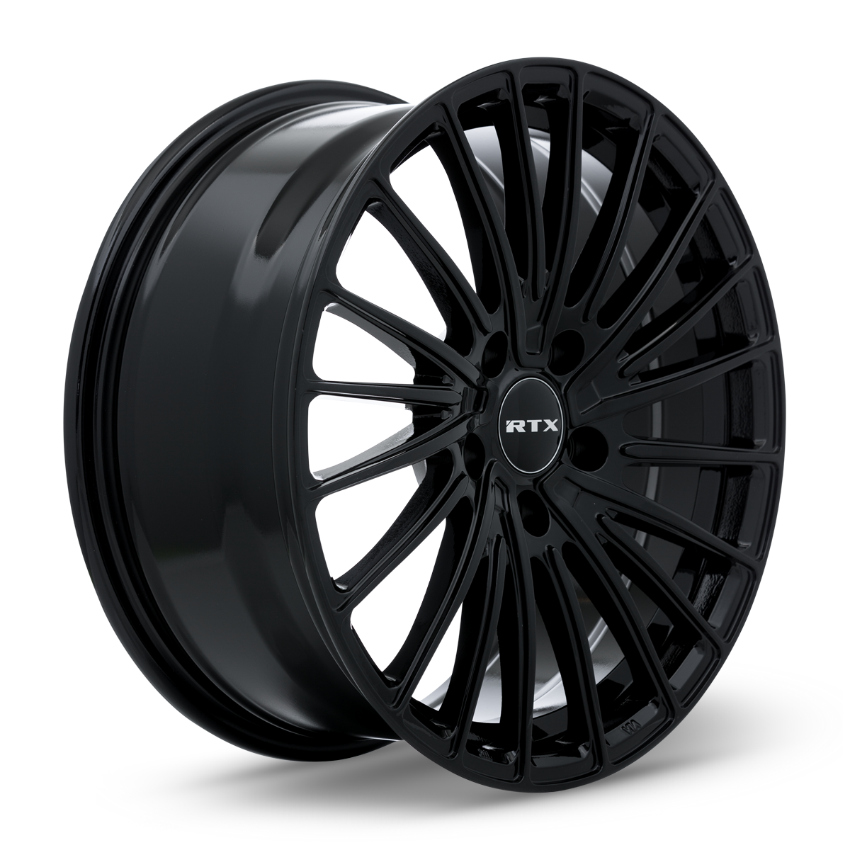 17x7.5 RTX Polar Gloss Black Wheel 5x4.5 (40mm)