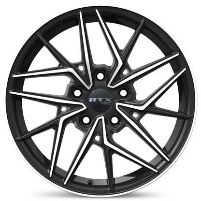 19x8.5 RTX RS11 Gloss Black Machined Wheel 5x4.5 (42mm)