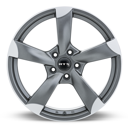 17x7.5 RTX RS II Satin Gunmetal Machined Wheel 5x112 (45mm)