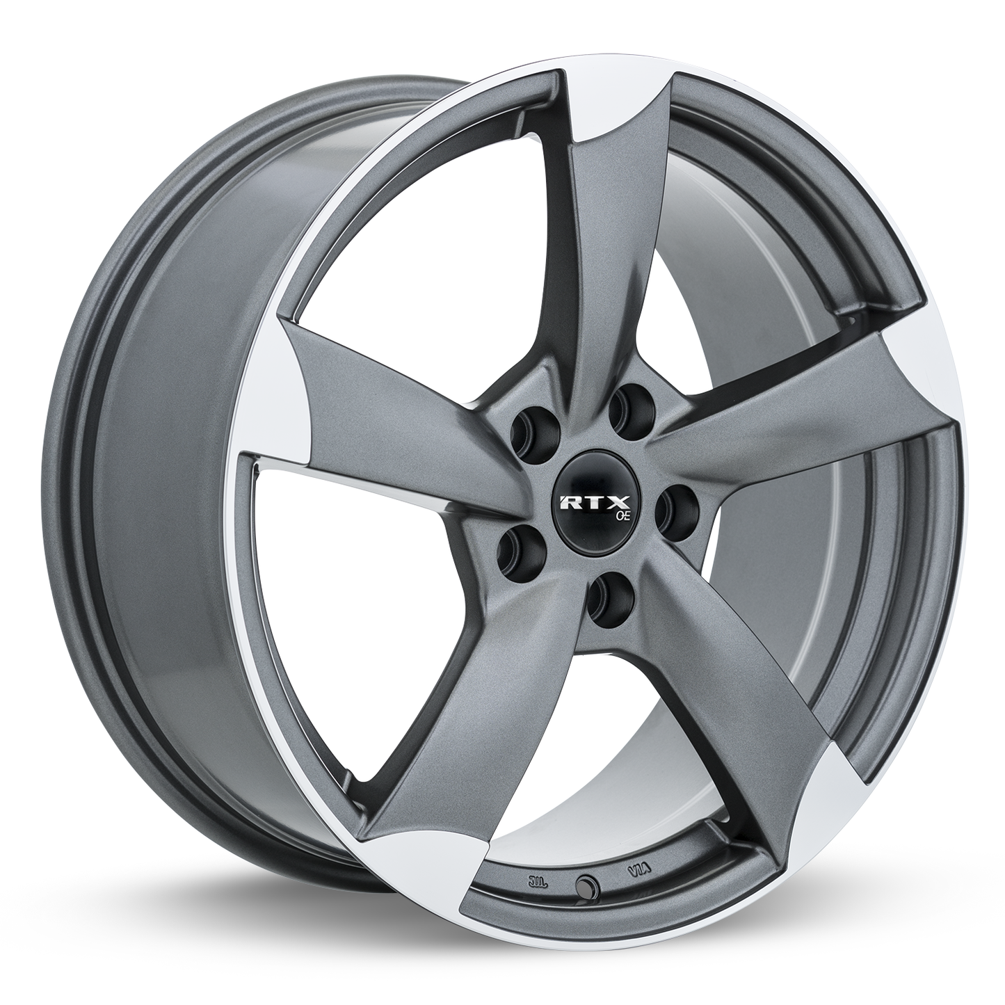 17x7.5 RTX RS II Satin Gunmetal Machined Wheel 5x112 (45mm)