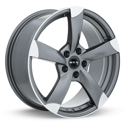 17x7.5 RTX RS II Satin Gunmetal Machined Wheel 5x112 (45mm)
