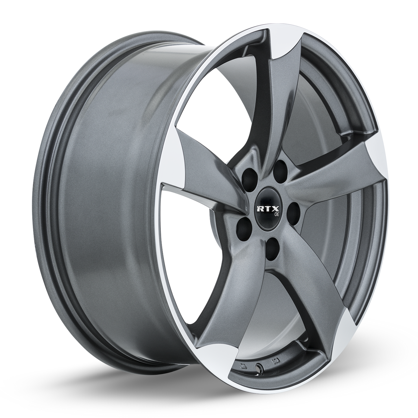 17x7.5 RTX RS II Satin Gunmetal Machined Wheel 5x112 (45mm)