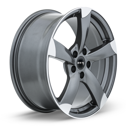 17x7.5 RTX RS II Satin Gunmetal Machined Wheel 5x112 (45mm)