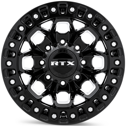 20x9 RTX Zion Gloss Black Milled Rivets Wheel 8x6.5 (20mm)