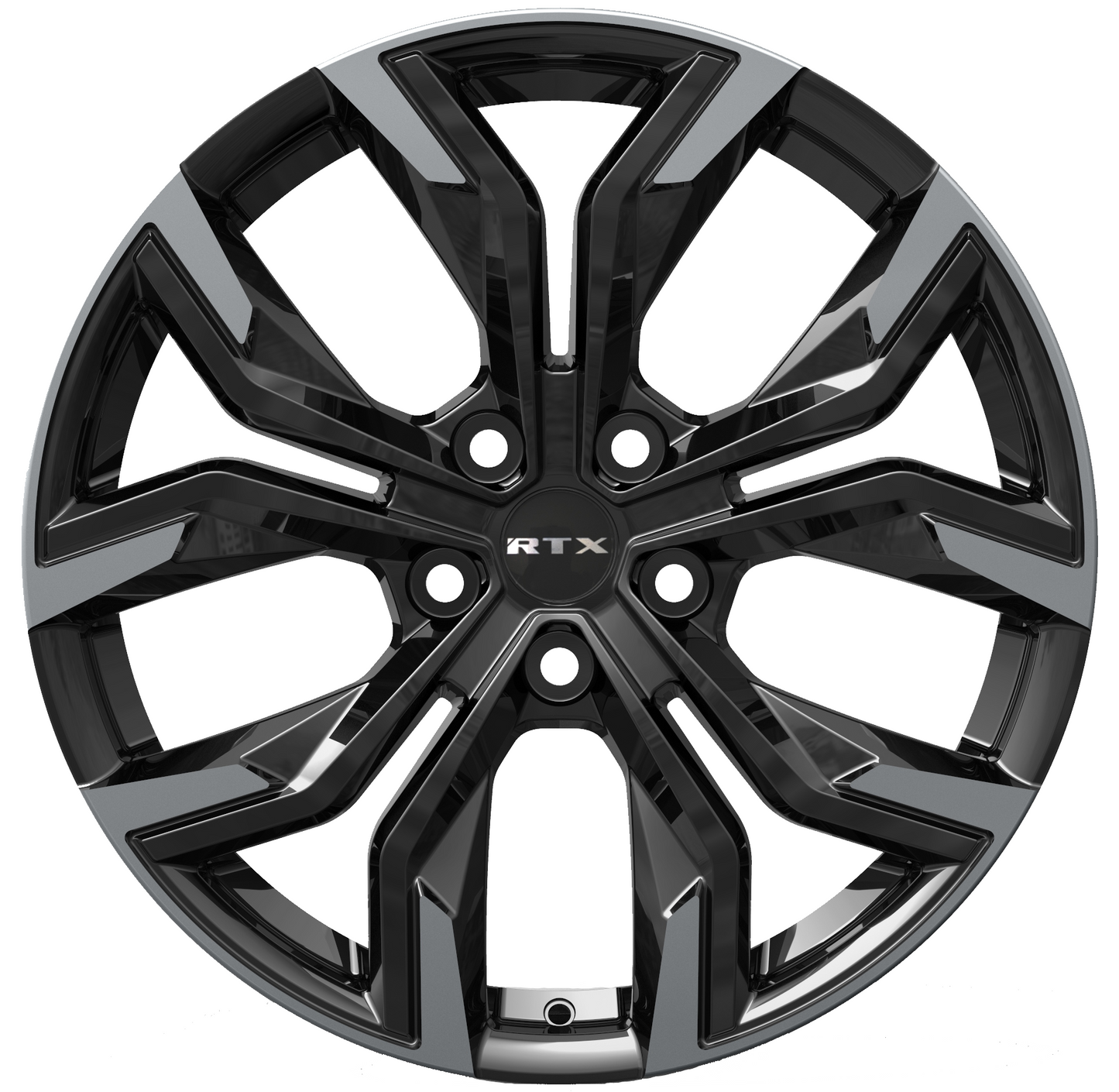19x8 RTX Venom Gloss Black Machined Wheel 5x4.5 (45mm)