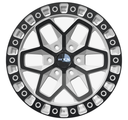 17x9 RTX Zion Gloss White with Black Spokes Wheel 6x5.5 (0mm)