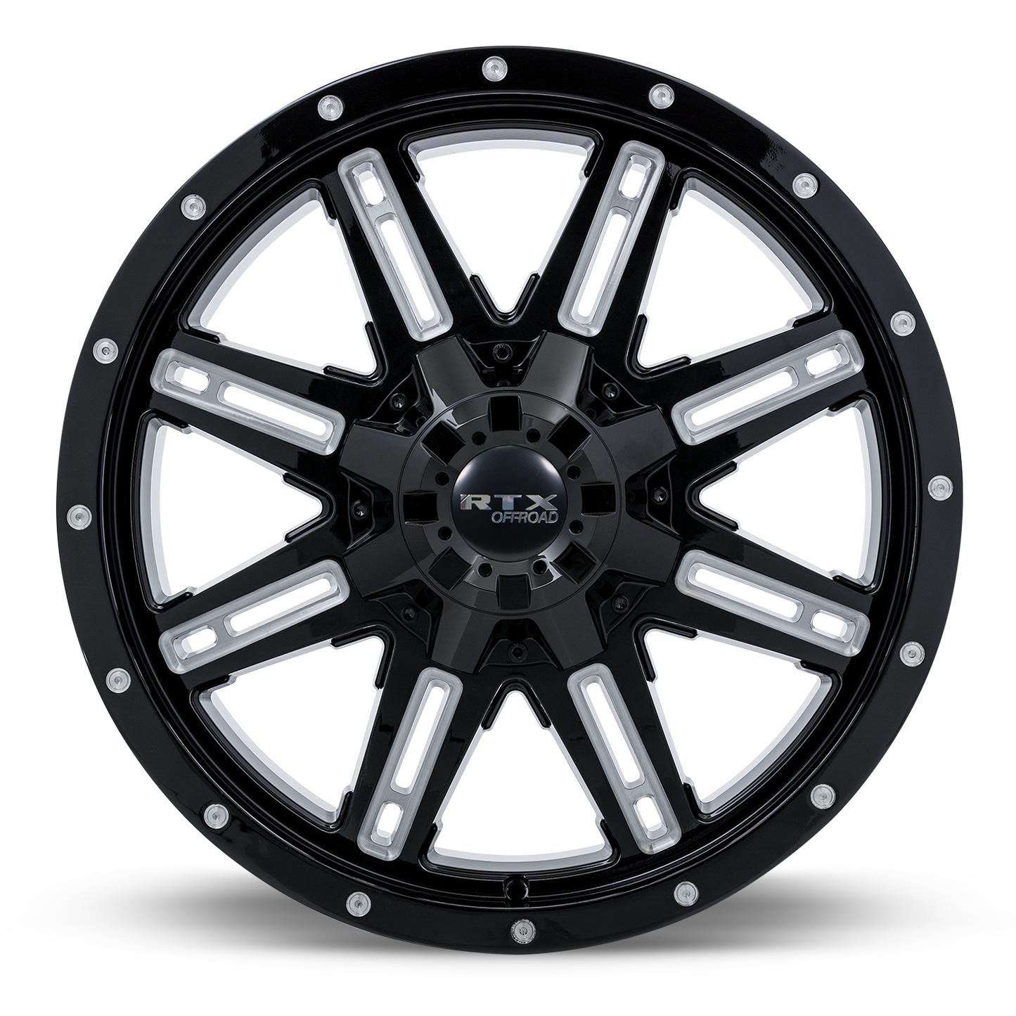 17x8 RTX Ravine Black Milled Wheel 6x5.5 (10mm)
