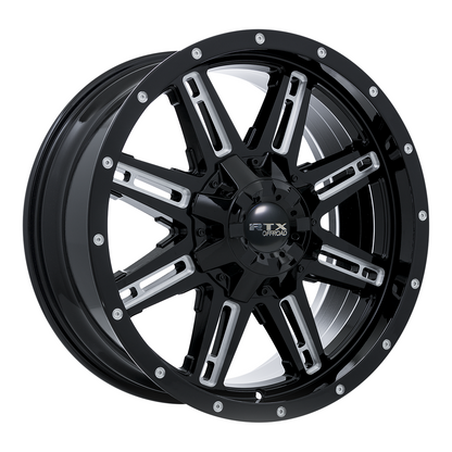 17x8 RTX Ravine Black Milled Wheel 6x5.5 (10mm)