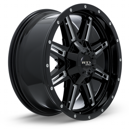17x8 RTX Ravine Black Milled Wheel 5x135/5x5.5 (0mm)