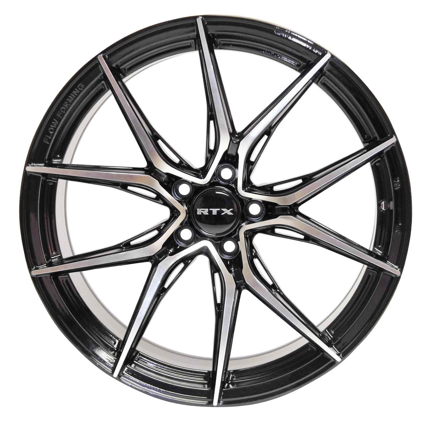19x8.5 RTX Slick Black Machined Wheel 5x4.5 (42mm)