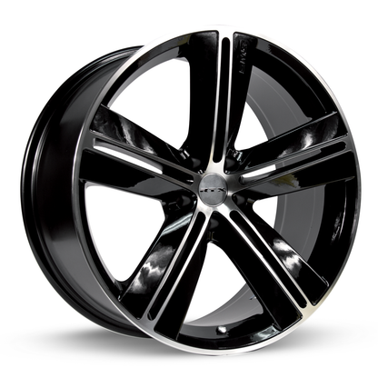 17x7.5 RTX SMS Black Machined Wheel 5x4.5 (40mm)